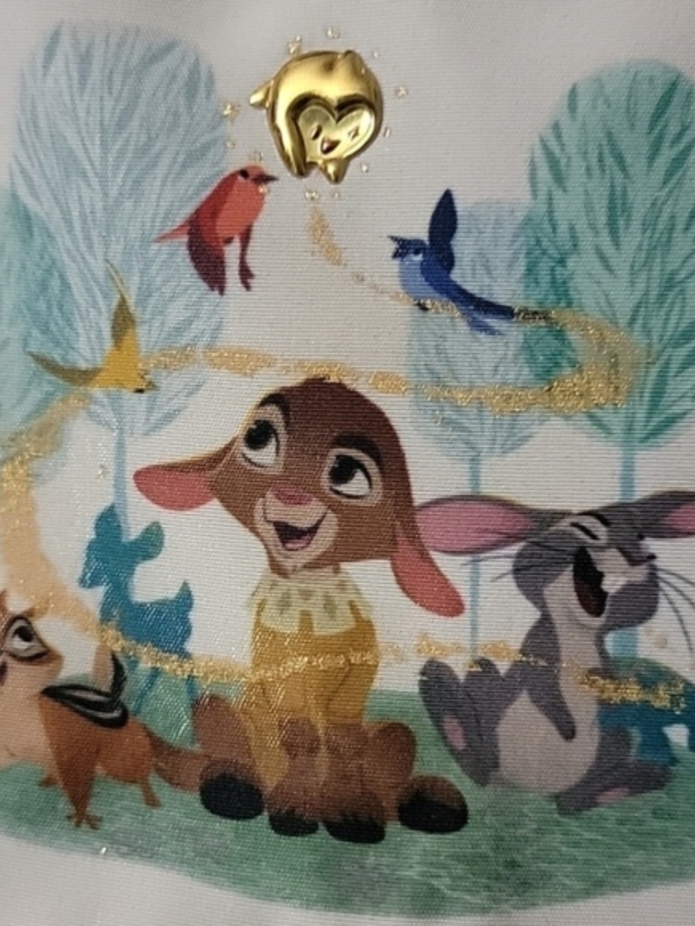 Disney Park  BAMBI  Cream Bucket Hat with Cartoon Animal Print